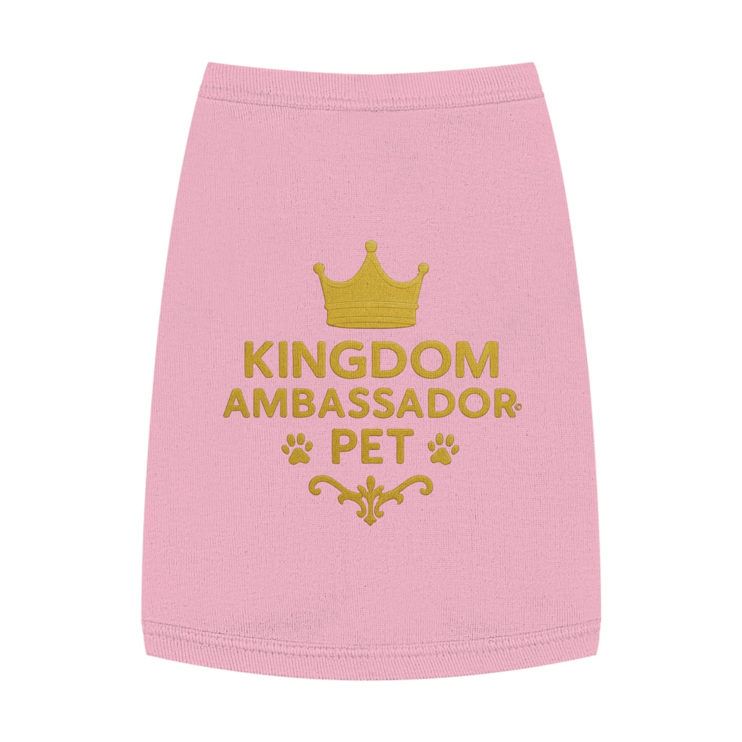 Kingdom Ambassador Pet (Gold Lettering) Tank Top Shirt Apparel Clothing