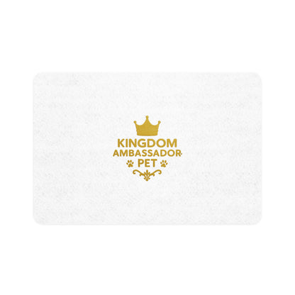 Kingdom Ambassador Pet (Gold Lettering) Food Mat (12x18) - Cross Apparel USA