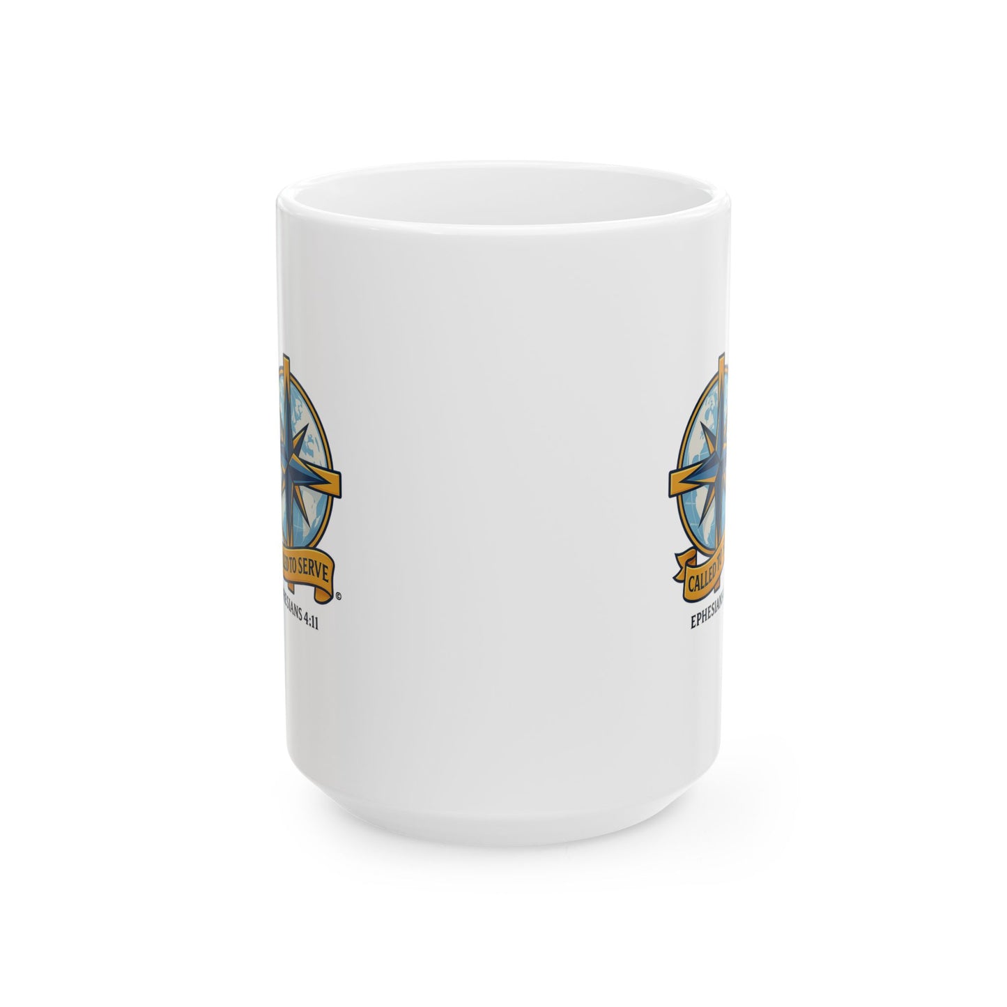Called to Serve (Full Color) Ceramic Mug, Inspirational Gift, Coffee Cup for Faith, Gift of Believers, Devotional Drinkware (11oz, 15oz)