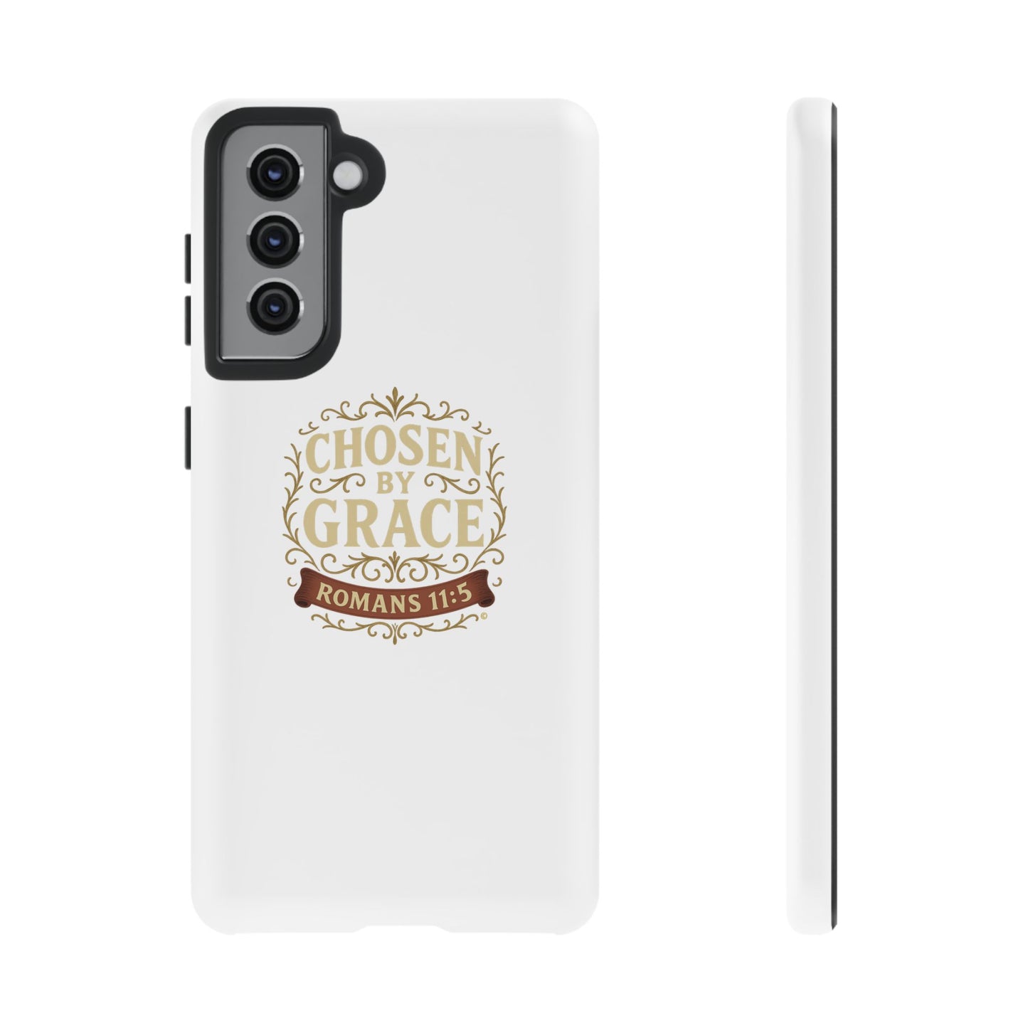 Chosen by Grace (Color), Rugged Phone Case, Inspirational Mobile Cover, Gift for Faith Lovers, Faith-Based Protector