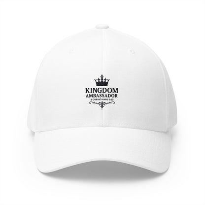 Kingdom Ambassador (Black Lettering) Embroidered Cap - Stylish Flex Fit Closed-Back Hat, Perfect for Events, Gifts, and Celebrations