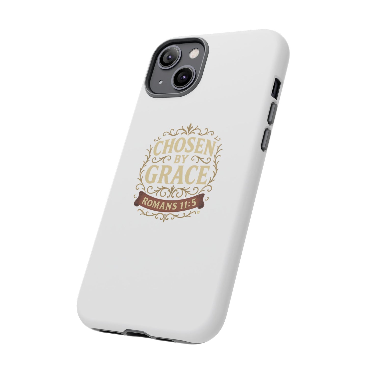 Chosen by Grace (Color), Rugged Phone Case, Inspirational Mobile Cover, Gift for Faith Lovers, Faith-Based Protector