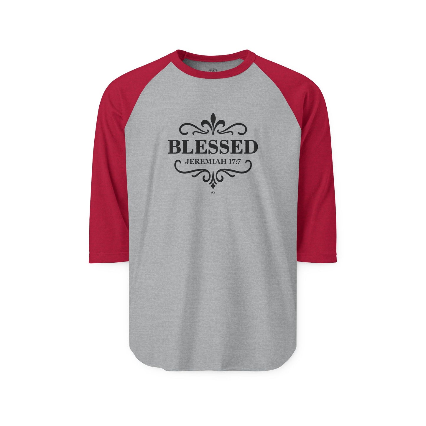 Blessed Raglan Shirt 3/4-Sleeve Baseball Shirt Clothing Apparel