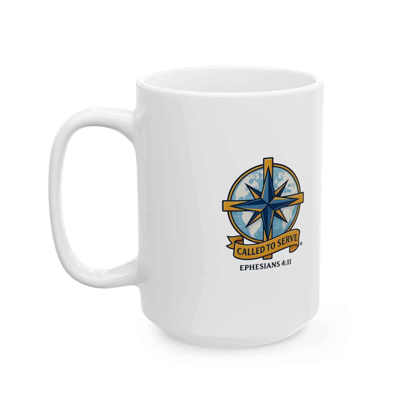 Called to Serve (Full Color) Ceramic Mug, Inspirational Gift, Coffee Cup for Faith, Gift of Believers, Devotional Drinkware (11oz, 15oz)