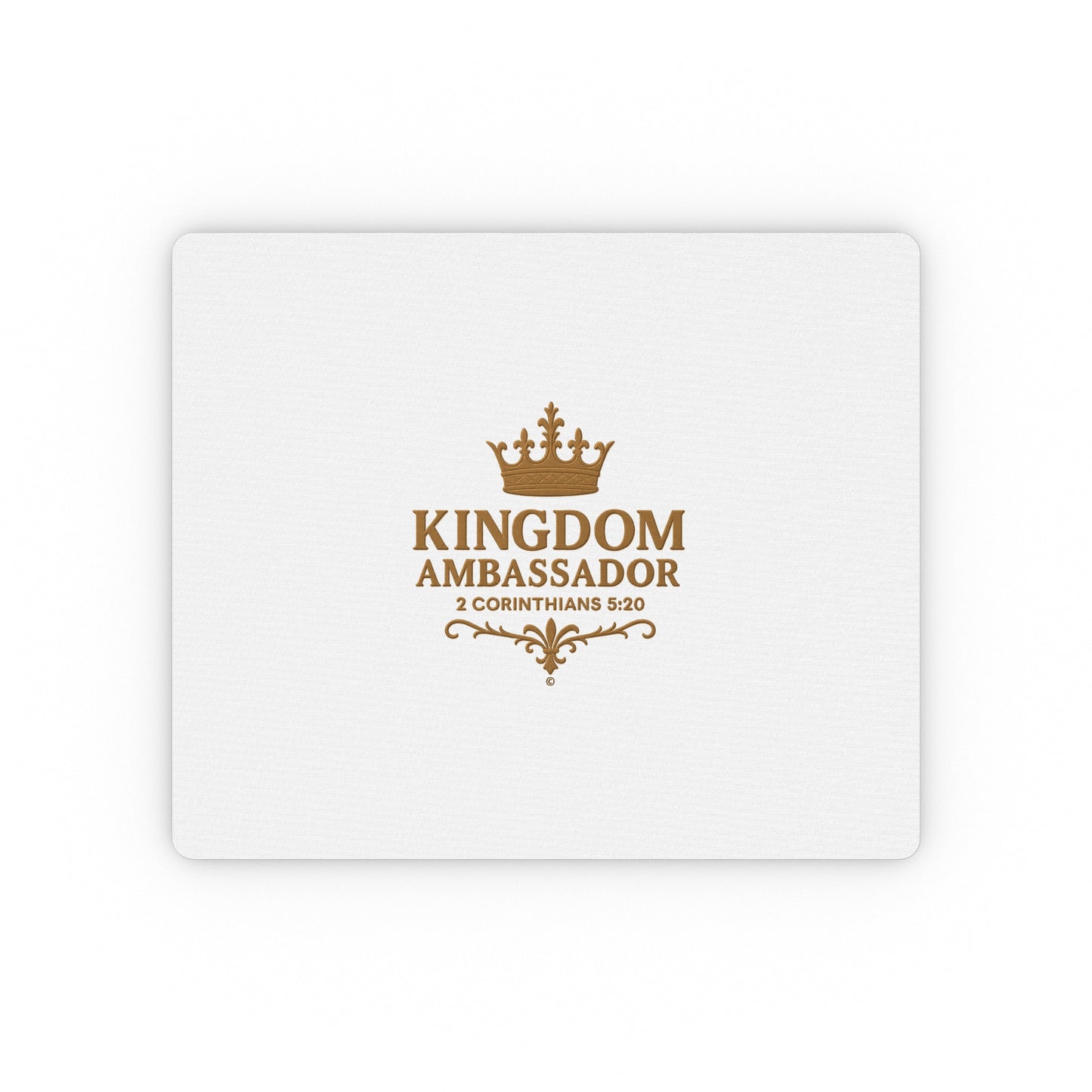 Kingdom Ambassador (Gold Lettering) Inspirational Mouse Pad | Perfect for Office Decor, Gifts, Faith-Based Workspaces