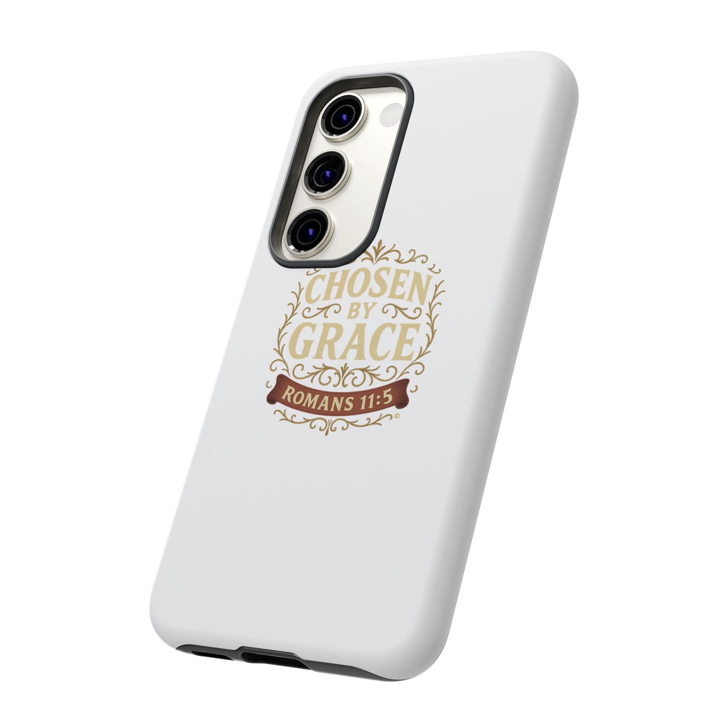 Chosen by Grace (Color), Rugged Phone Case, Inspirational Mobile Cover, Gift for Faith Lovers, Faith-Based Protector