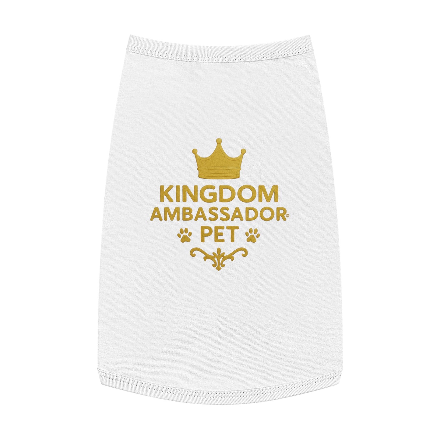 Kingdom Ambassador Pet (Gold Lettering) Tank Top Shirt Apparel Clothing