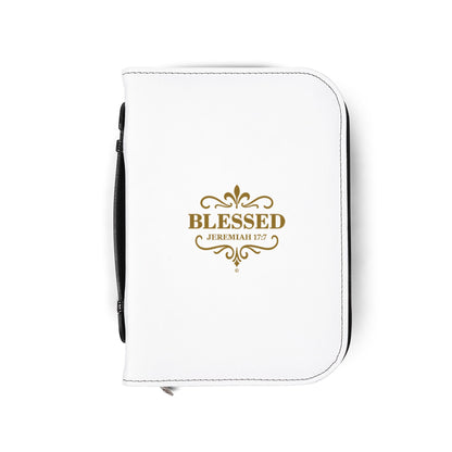 Blessed (Gold Lettering) Inspirational Bible Cover, Gift for Believers, Faith-Based Book Cover - Cross Apparel USA