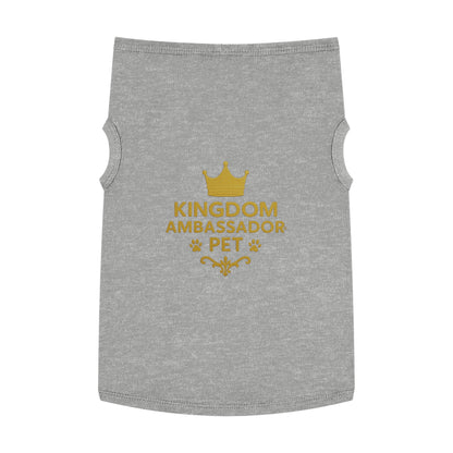 Kingdom Ambassador Pet (Gold Lettering) Tank Top, Dog Shirt, Pet Apparel, Cute Pet Gift, Pet Clothes for Any Occasion, Dog Lover Gift - Cross Apparel USA