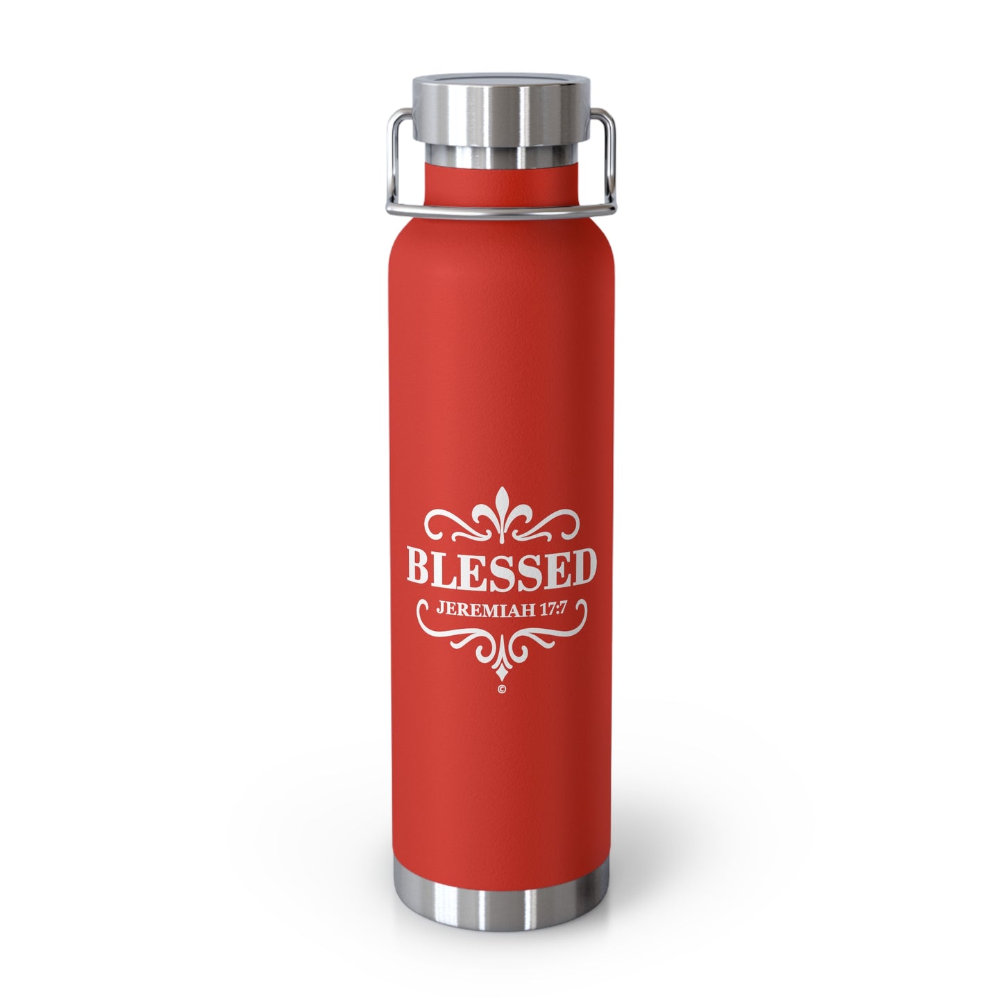 Blessed (White Lettering) Insulated Water Bottle, Large 22 oz.