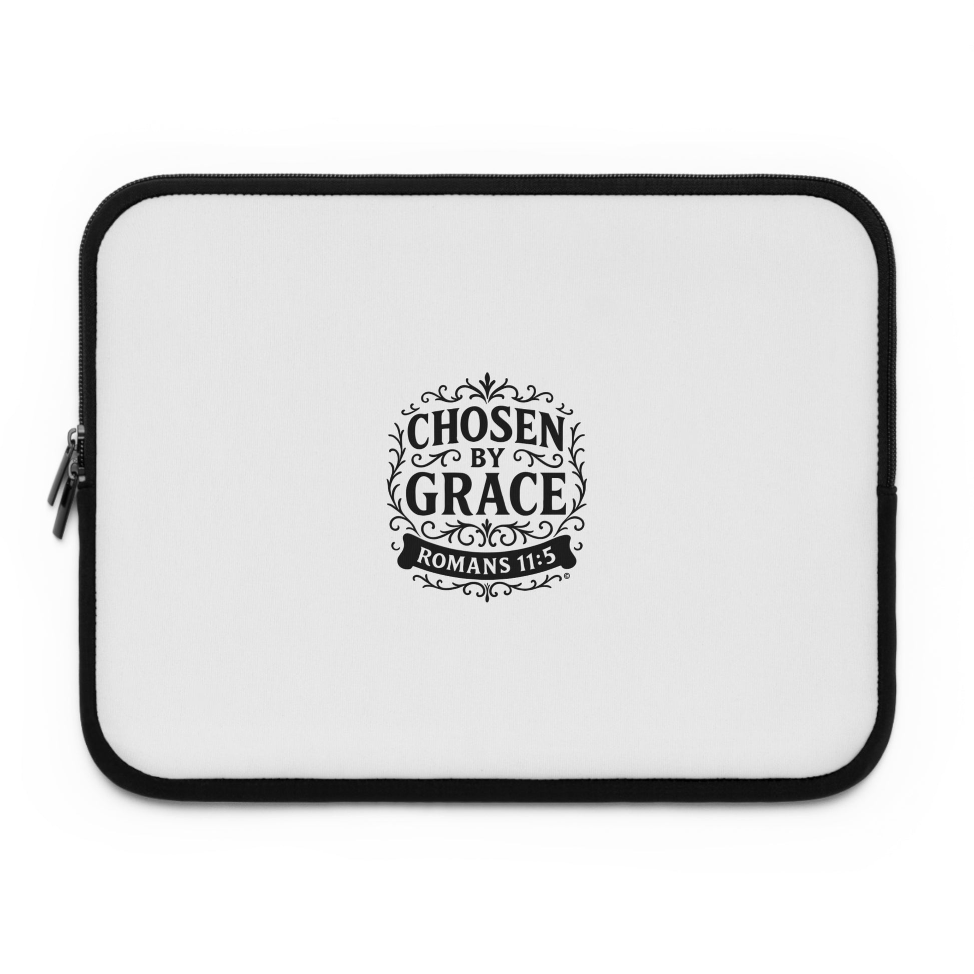 Chosen by Grace Laptop Sleeve - Inspirational Tech Accessory, Christian Gift, Stylish Protection for Devices, Faith-Based Protector - Cross Apparel USA