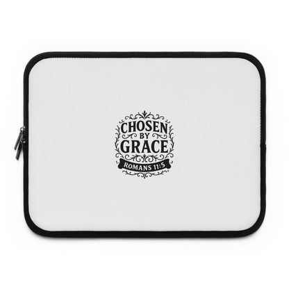 Chosen by Grace Laptop Sleeve - Inspirational Tech Accessory, Christian Gift, Stylish Protection for Devices, Faith-Based Protector - Cross Apparel USA