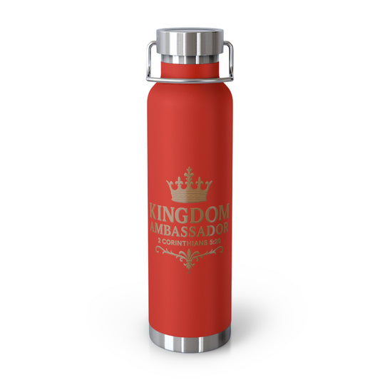 Kingdom Ambassador (Gold Lettering) Insulated Water Bottle, 22oz