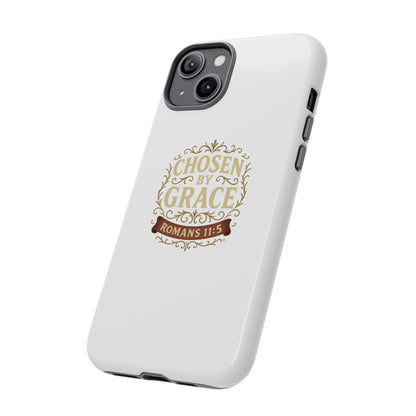 Chosen by Grace (Color), Rugged Phone Case, Inspirational Mobile Cover, Gift for Faith Lovers, Faith-Based Protector