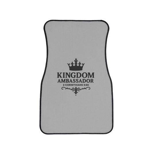 Kingdom Ambassador (Black Lettering on Grey) Car Floor Mat, 1 piece