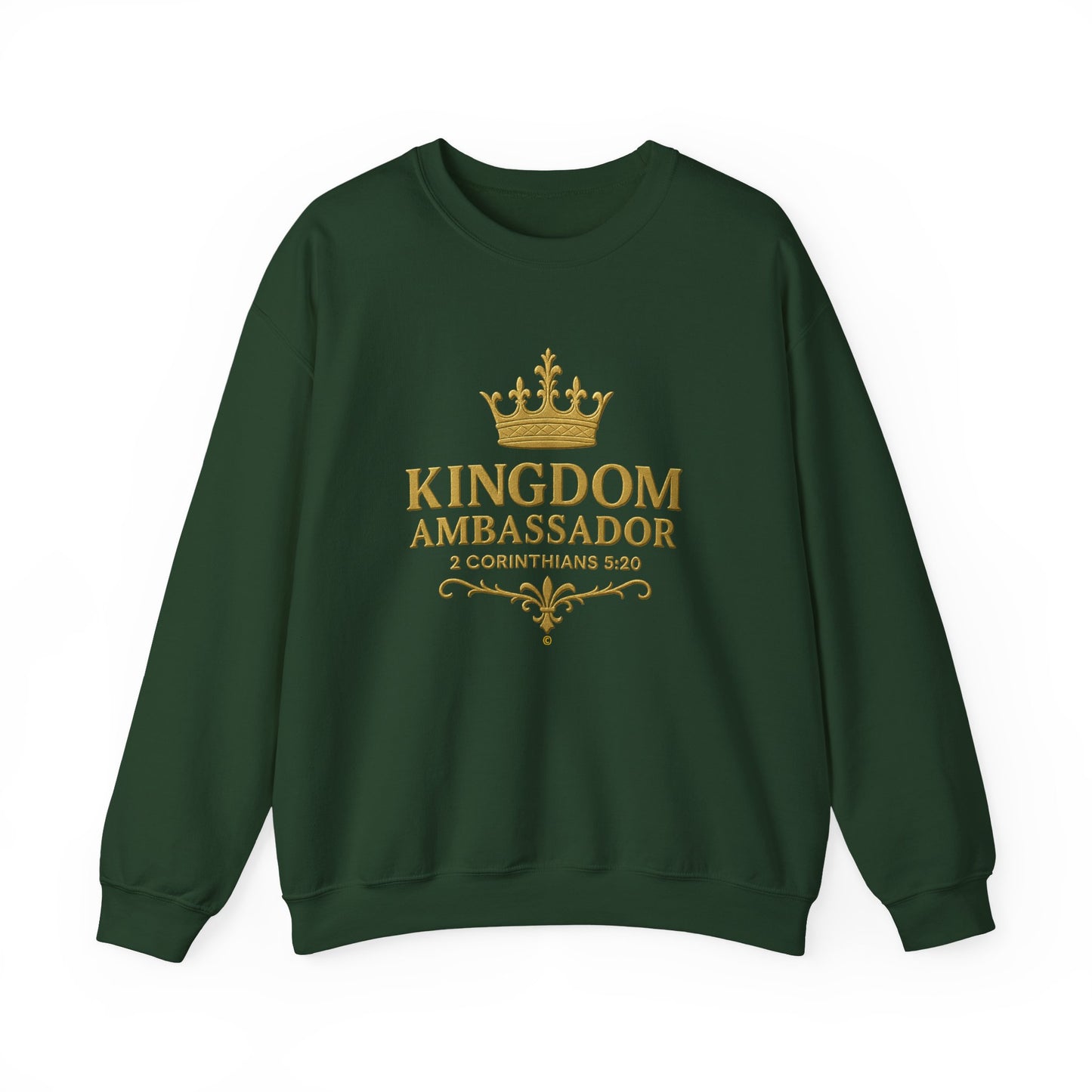 Kingdom Ambassador Crewneck Sweatshirt - Faith-Based Fashion, Christian Gift, Bible Verse, Inspirational Apparel, Cozy Church Wear