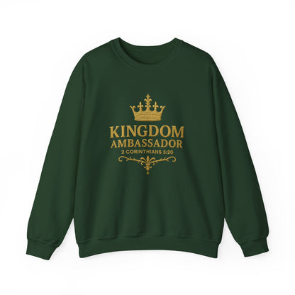 Kingdom Ambassador Crewneck Sweatshirt - Faith-Based Fashion, Christian Gift, Bible Verse, Inspirational Apparel, Cozy Church Wear