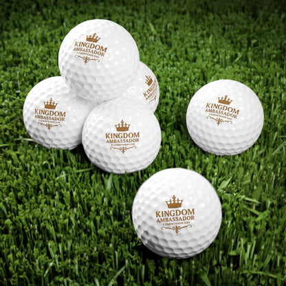 Kingdom Ambassador (Gold Lettering) Golf Balls, 6pcs