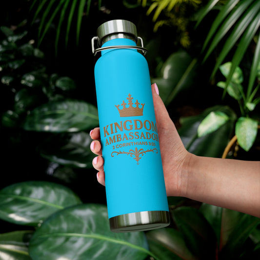 Kingdom Ambassador (Gold Lettering) Insulated Water Bottle, 22oz