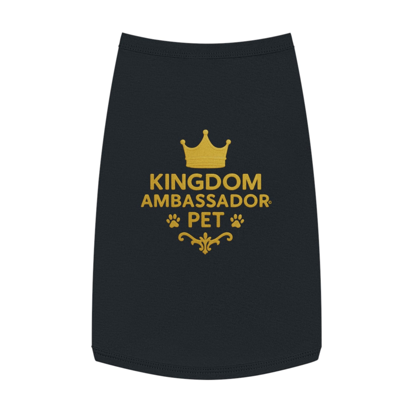 Kingdom Ambassador Pet (Gold Lettering) Tank Top Shirt Apparel Clothing