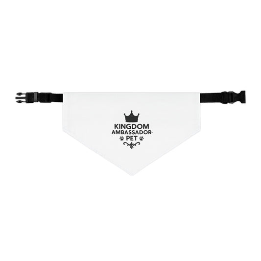 Kingdom Ambassador Pet (Black Lettering) Clip-on Bandana Collar