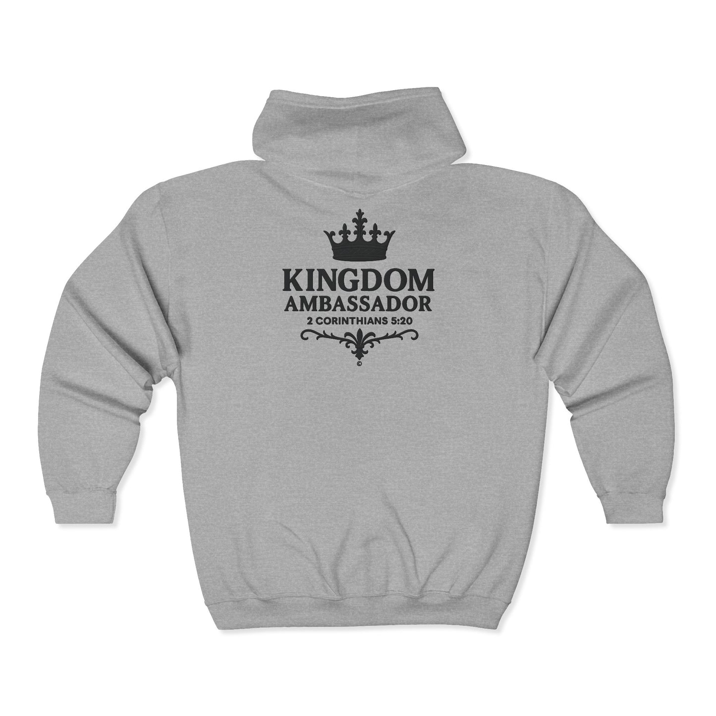 Kingdom Ambassador Zip-Up Hoodie - Cozy Unisex Sweatshirt for Inspirational Style