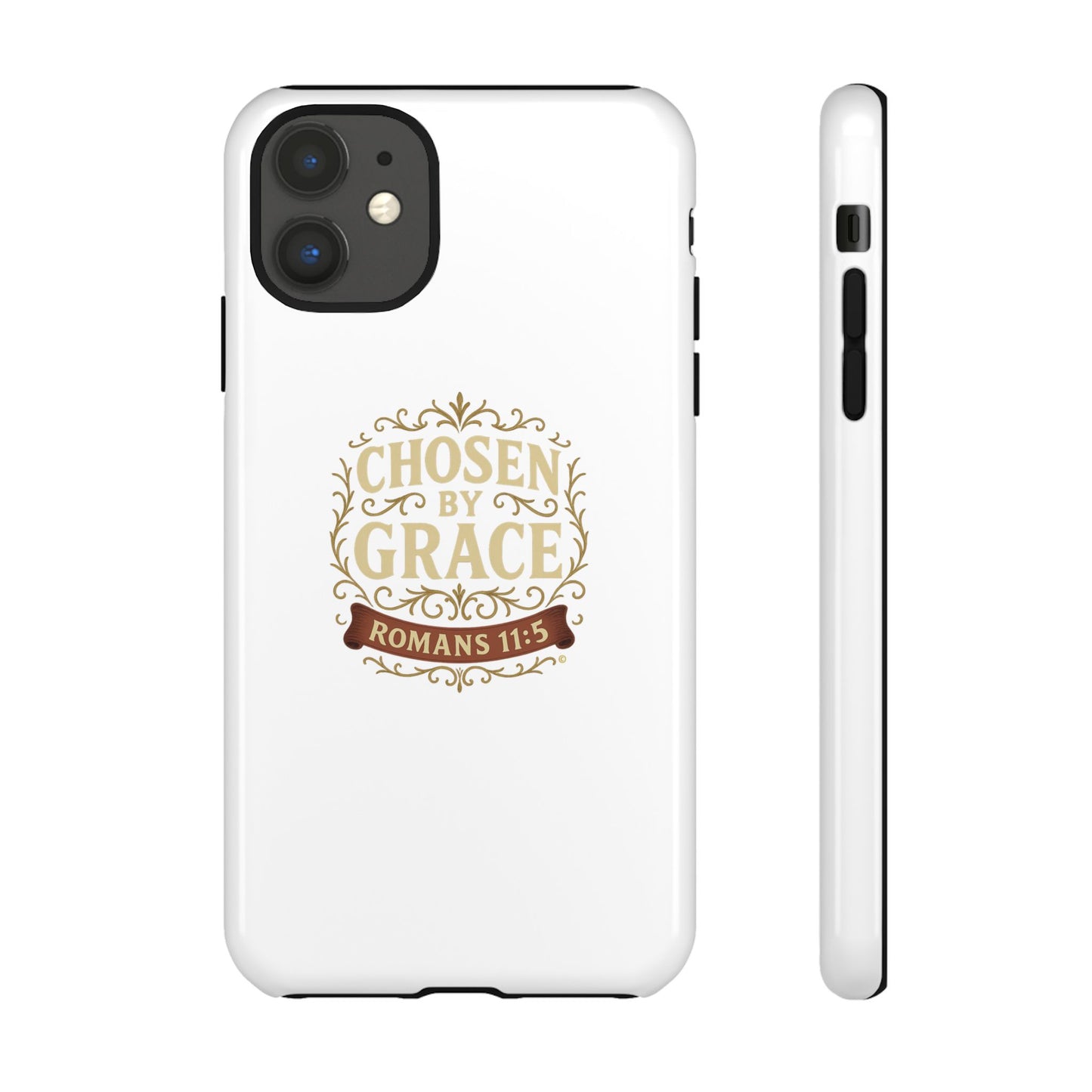Chosen by Grace (Color), Rugged Phone Case, Inspirational Mobile Cover, Gift for Faith Lovers, Faith-Based Protector
