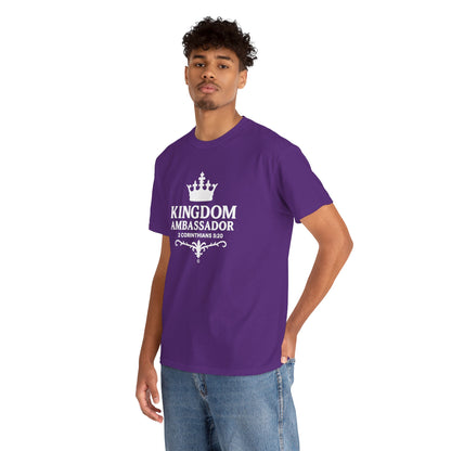 Kingdom Ambassador (White Lettering) Apparel Clothing Tee T-shirt Unisex Heavy Cotton Shirt