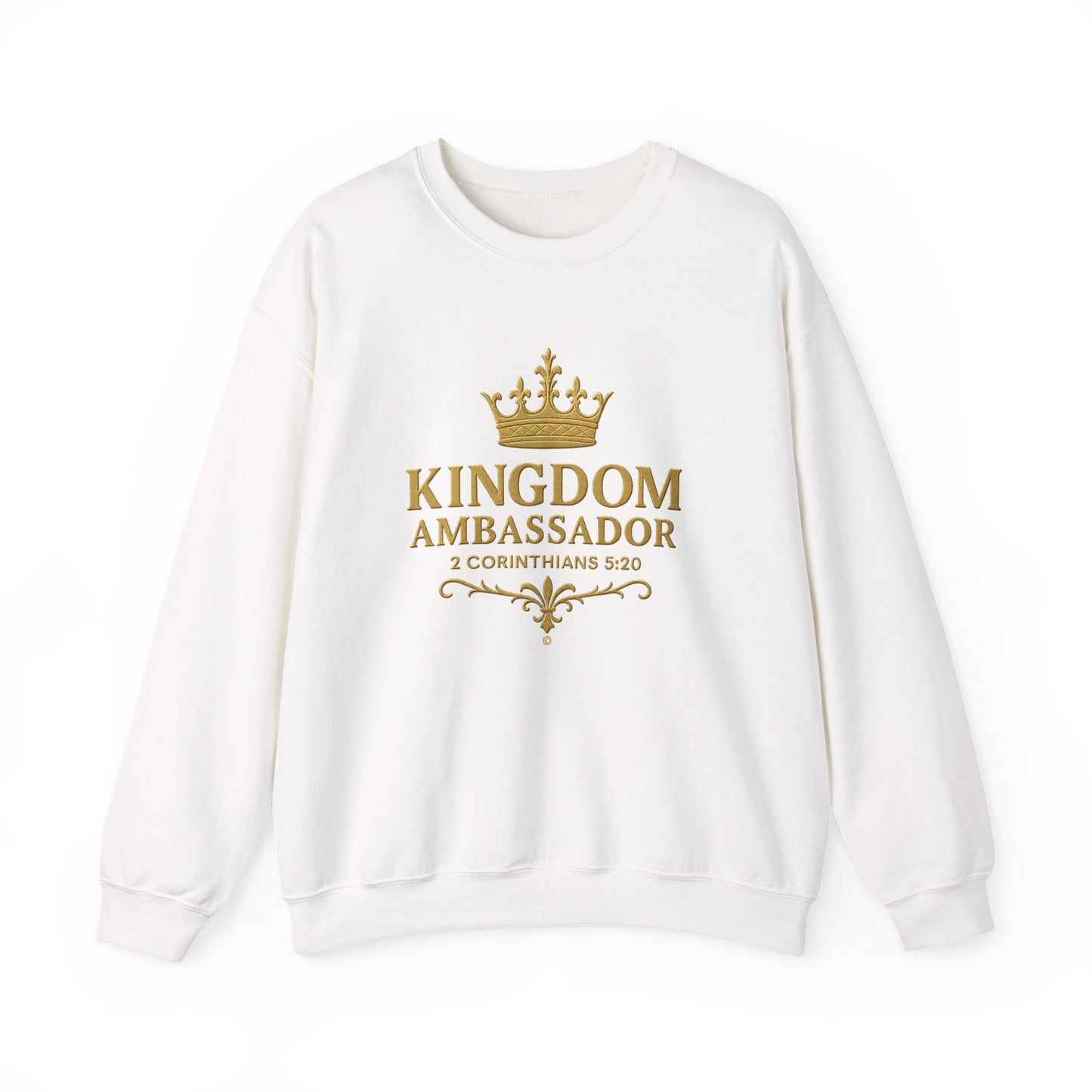 Kingdom Ambassador Crewneck Sweatshirt - Faith-Based Fashion, Christian Gift, Bible Verse, Inspirational Apparel, Cozy Church Wear