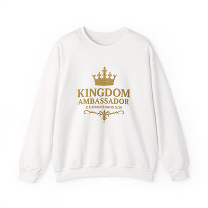 Kingdom Ambassador Crewneck Sweatshirt - Faith-Based Fashion, Christian Gift, Bible Verse, Inspirational Apparel, Cozy Church Wear