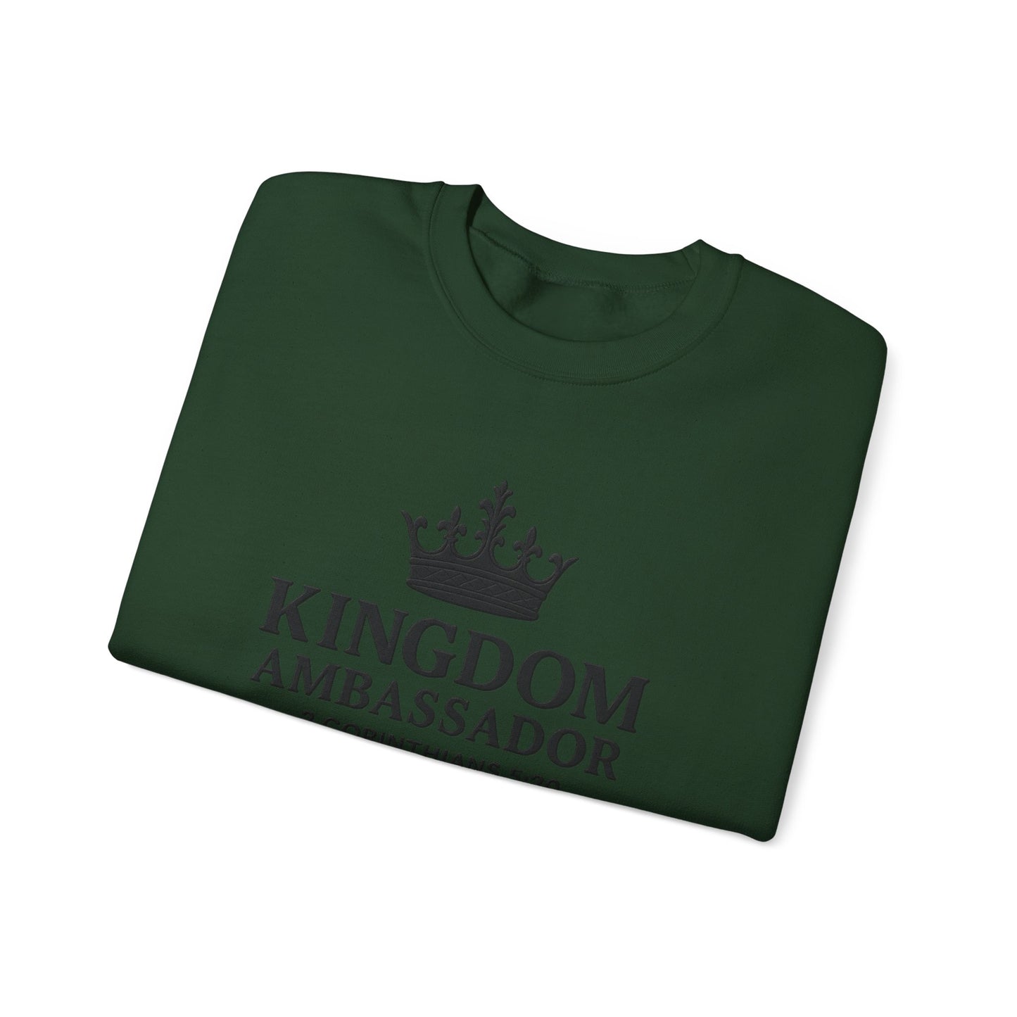 Kingdom Ambassador Sweatshirt (Black Lettering), Unisex Crewneck, Biblical Inspiration, Faith Apparel, Gift for Believers, Church Events