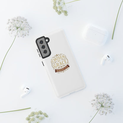 Chosen by Grace (Color), Rugged Phone Case, Inspirational Mobile Cover, Gift for Faith Lovers, Faith-Based Protector