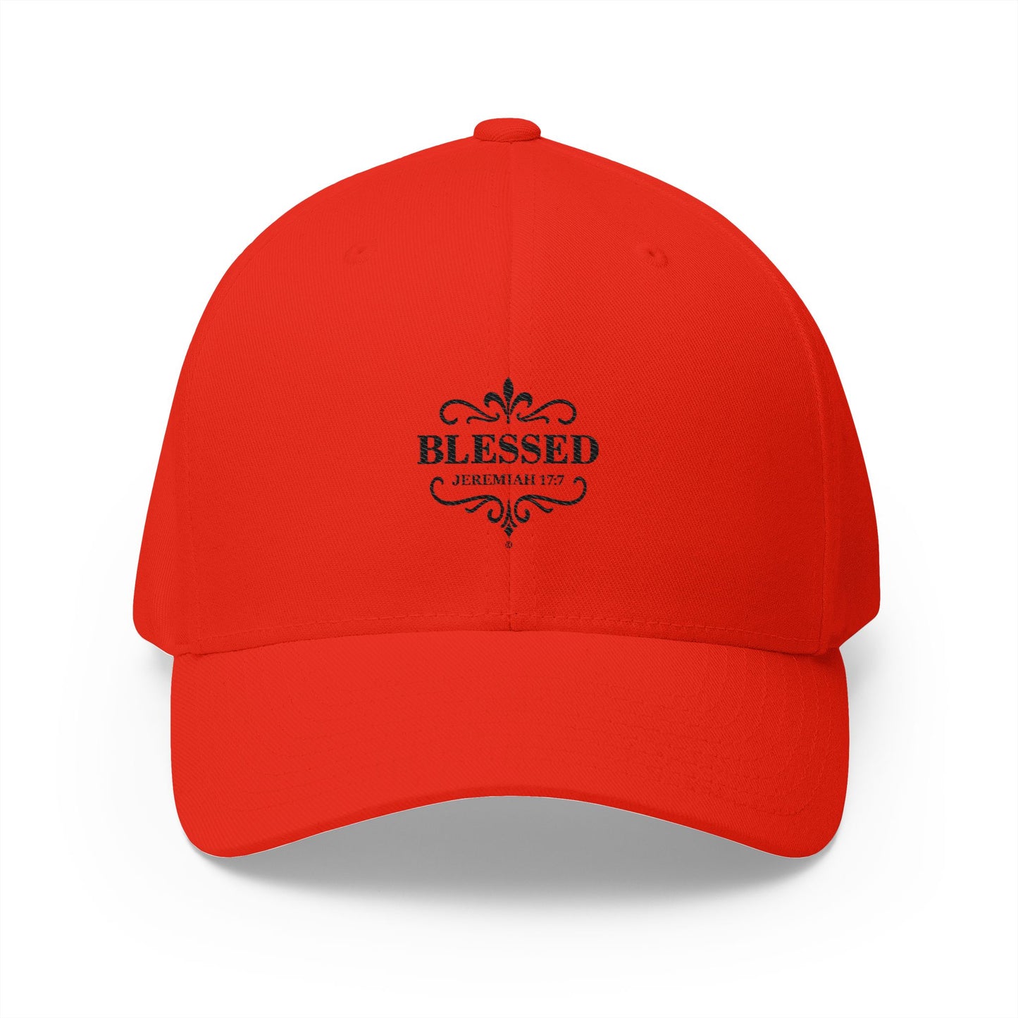 Blessed (Black Lettering) Embroidered Cap - Stylish Flex Fit Closed-Back Hat, Perfect for Events, Gifts, and Celebrations