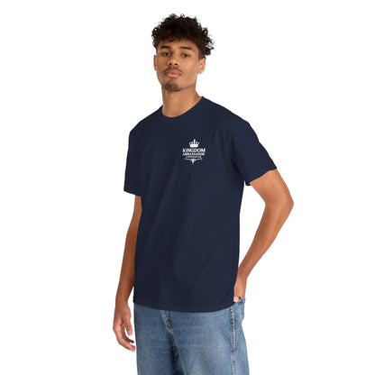 Kingdom Ambassador (White Lettering) T‑Shirt Tee Clothing Apparel (Smaller Design on from Large Design on Back)