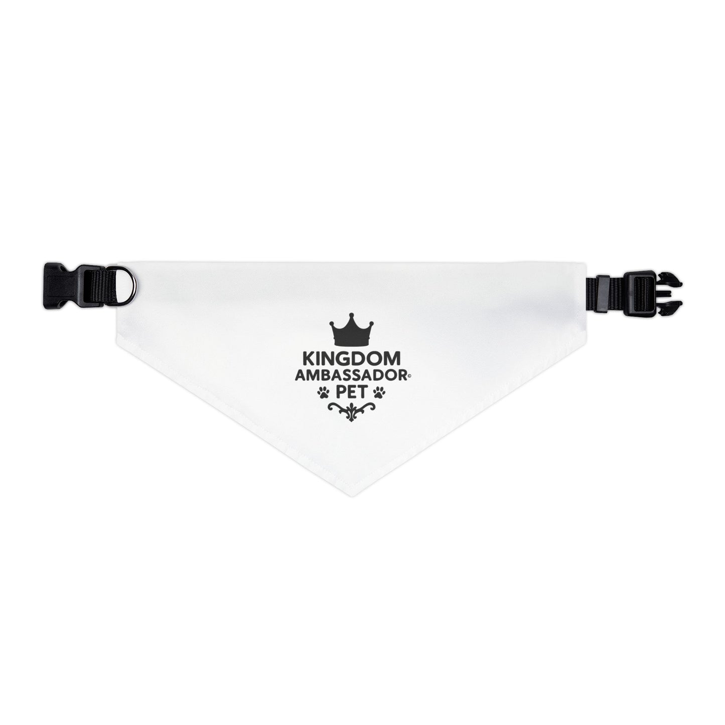 Kingdom Ambassador Pet (Black Lettering) Clip-on Bandana Collar