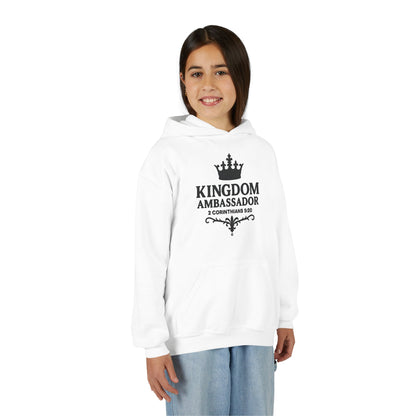 Kingdom Ambassador Youth Hoodie Hooded Sweatshirt Apparel Clothing for Kids, Perfect Gift for Young Believers