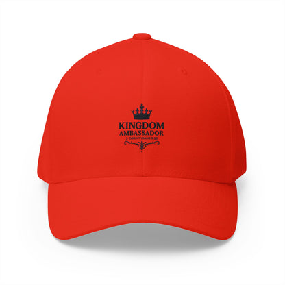 Kingdom Ambassador (Black Lettering) Embroidered Cap - Stylish Flex Fit Closed-Back Hat, Perfect for Events, Gifts, and Celebrations