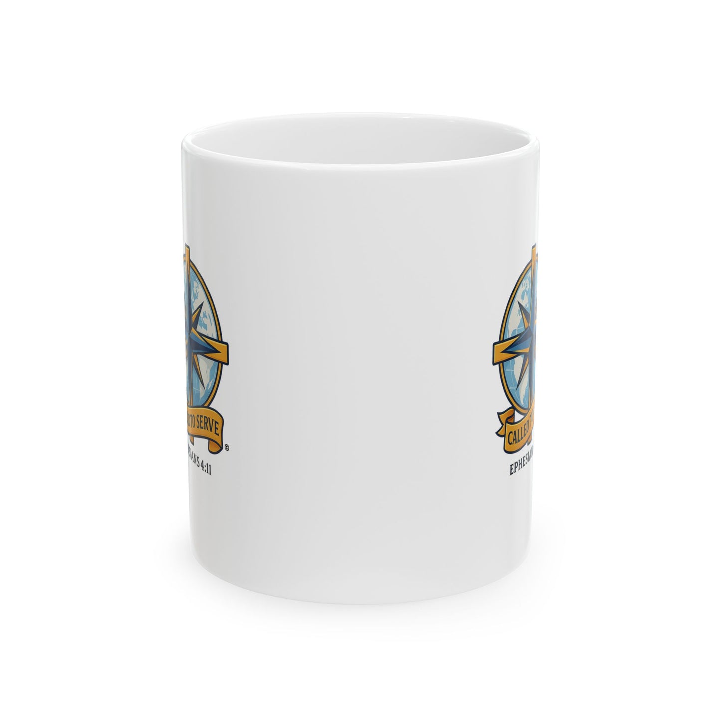 Called to Serve (Full Color) Ceramic Mug, Inspirational Gift, Coffee Cup for Faith, Gift of Believers, Devotional Drinkware (11oz, 15oz)