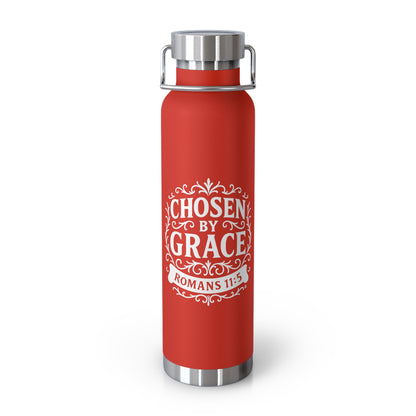 Chosen by Grace (White Lettering) Insulated Water Bottle, Large 22 oz.