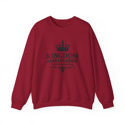 Kingdom Ambassador Sweatshirt (Black Lettering), Unisex Crewneck, Biblical Inspiration, Faith Apparel, Gift for Believers, Church Events