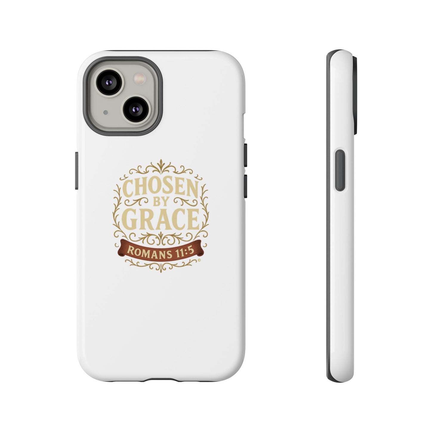 Chosen by Grace (Color), Rugged Phone Case, Inspirational Mobile Cover, Gift for Faith Lovers, Faith-Based Protector