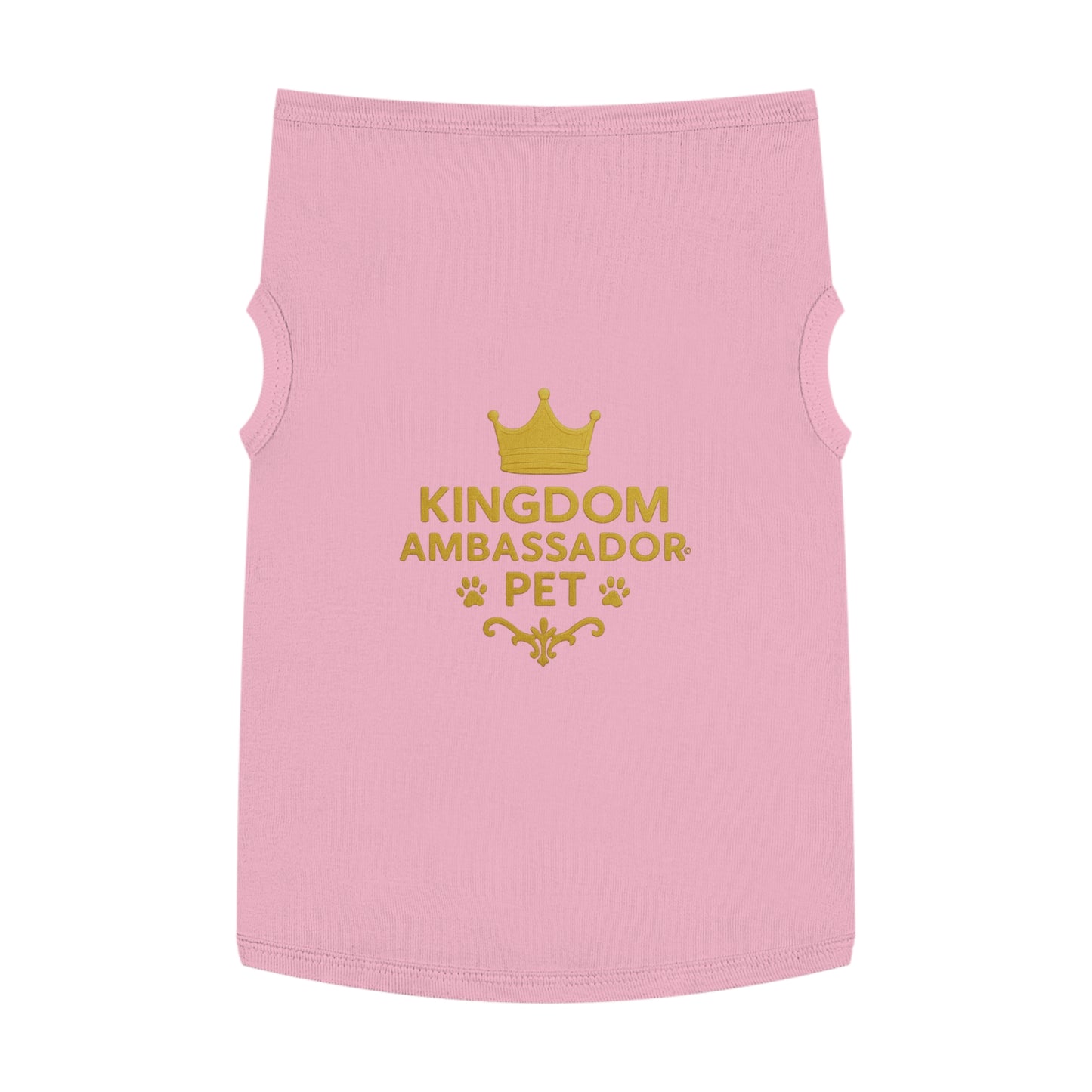 Kingdom Ambassador Pet (Gold Lettering) Tank Top Shirt Apparel Clothing