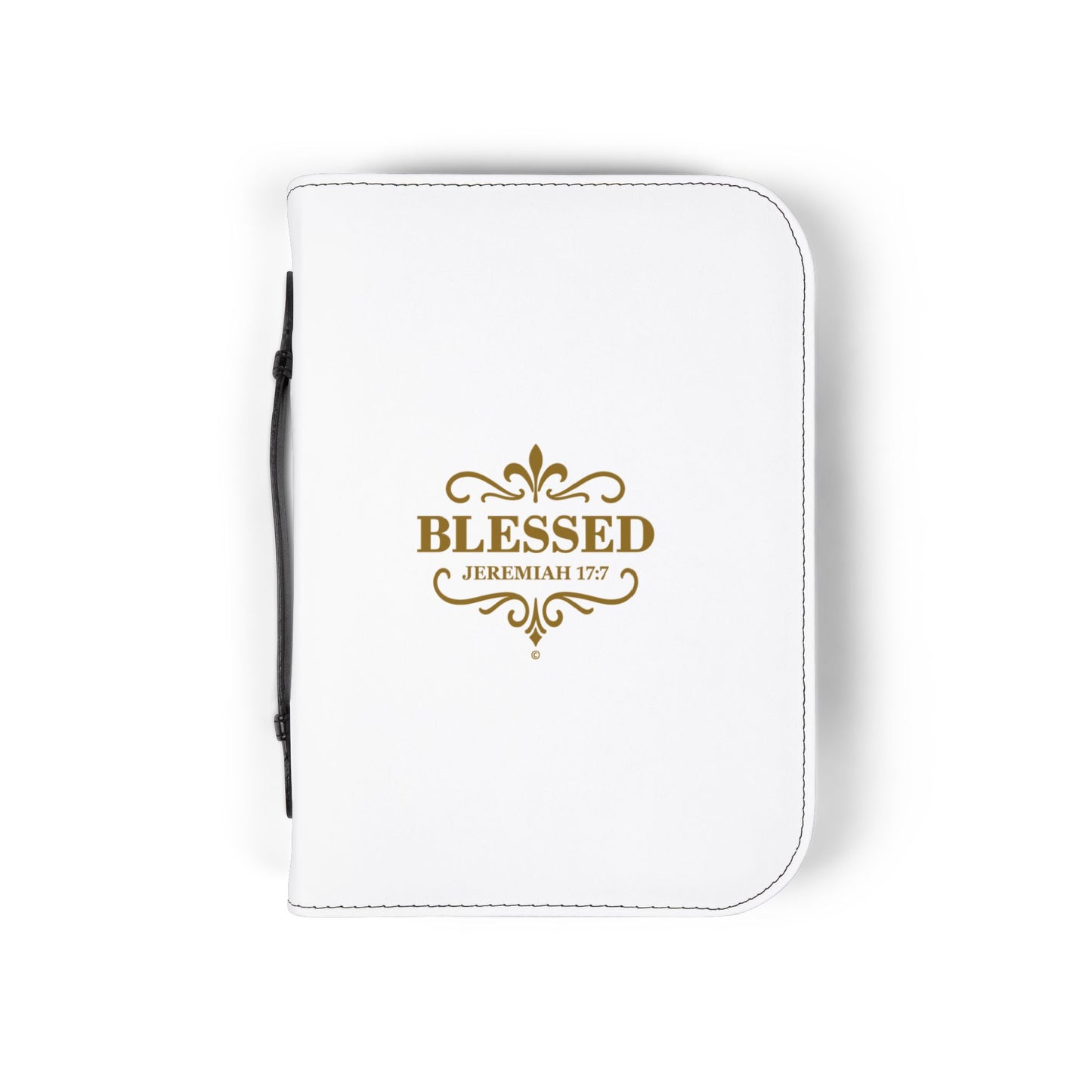 Blessed (Gold Lettering) Inspirational Bible Cover, Gift for Believers, Faith-Based Book Cover - Cross Apparel USA