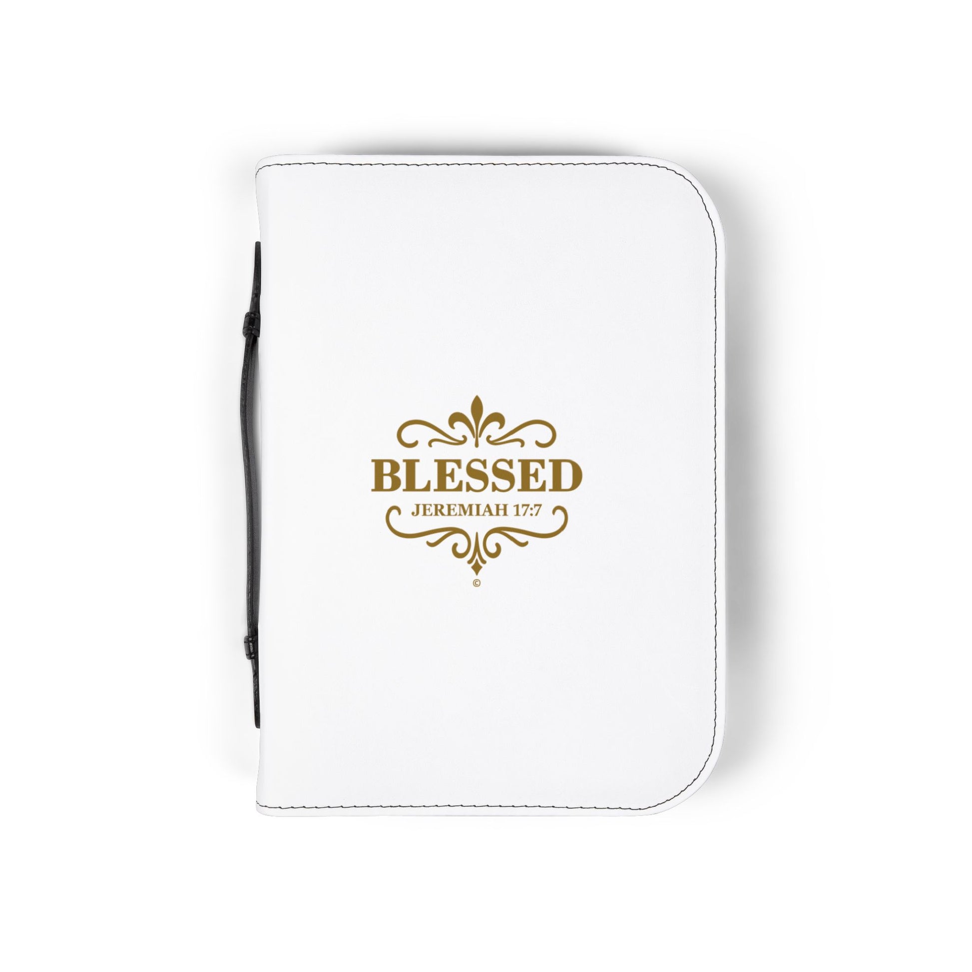 Blessed (Gold Lettering) Inspirational Bible Cover, Gift for Believers, Faith-Based Book Cover - Cross Apparel USA