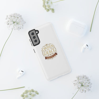 Chosen by Grace (Color), Rugged Phone Case, Inspirational Mobile Cover, Gift for Faith Lovers, Faith-Based Protector
