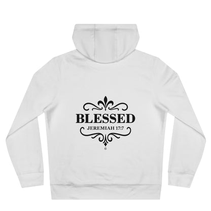 Blessed (Small Design on front plus Large Design on back) Hooded Sweatshirt, Faith-Based Hooded Sweatshirt, Inspirational Apparel, Unique Gift for Believers