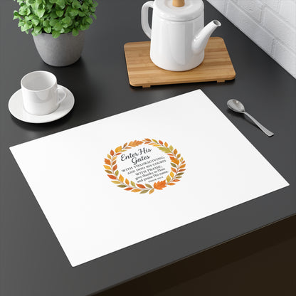 Enter His Gates with Thanksgiving Inspirational Placemat with Verse