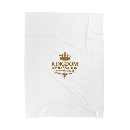 Kingdom Ambassador (Gold) Plush Blanket, Inspirational Home Decor, Faith-Based Decor, Modern Plush Blanket