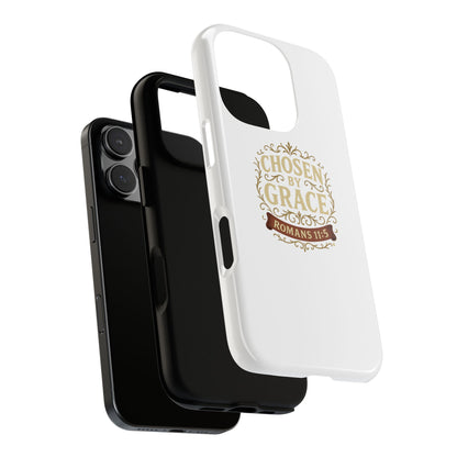 Chosen by Grace (Color), Rugged Phone Case, Inspirational Mobile Cover, Gift for Faith Lovers, Faith-Based Protector