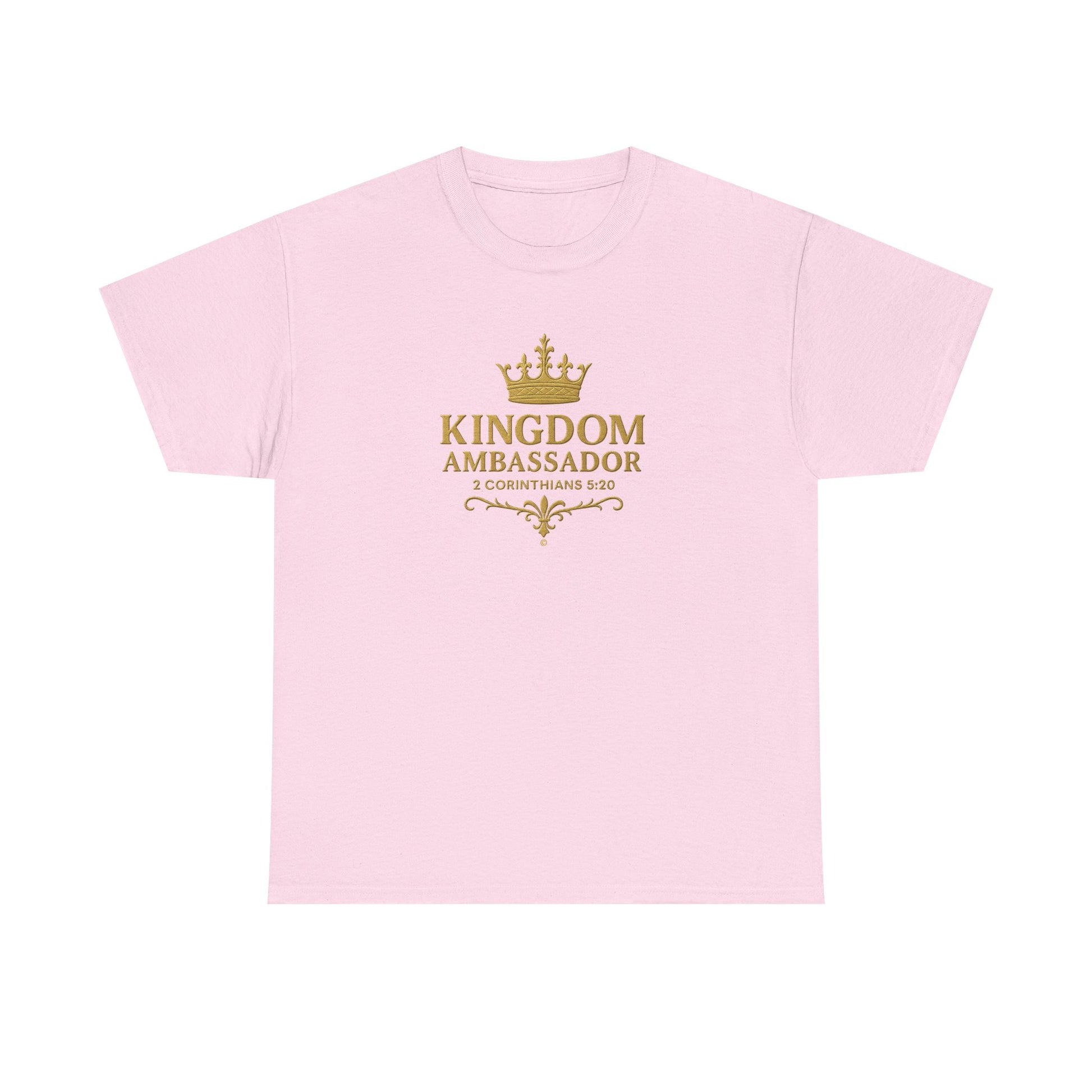 Kingdom Ambassador (Gold Lettering) Unisex Heavy Cotton Tee - Cross Apparel USA